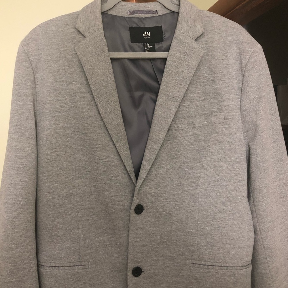 Grey Slim Fit Blazer